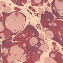 Hand Marbled Paper Stone Marble Pattern in Burgundy and Pink ~ Berretti Marbled Arts